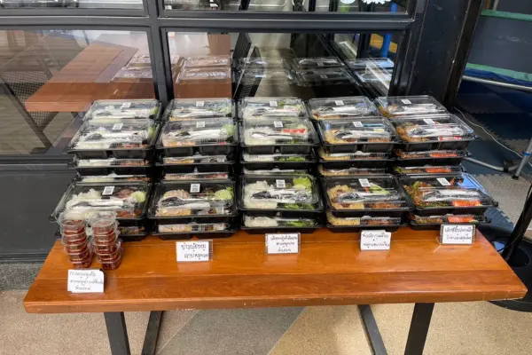 ข้าวกล่อง 30 ชุด ห้องประชุม ร้านคัม ขอนแก่น